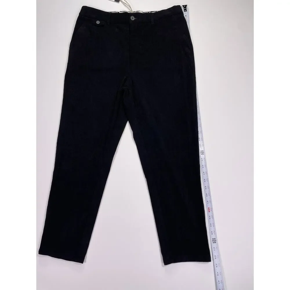Kidoriman Corduroy Pants Men’s 33x26 Black NWT Casual Dress